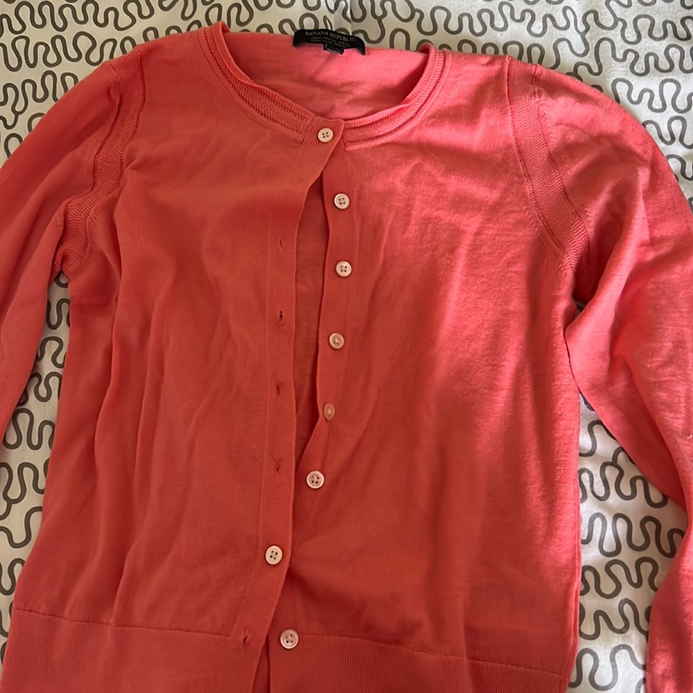 Banana republic peach cardigan